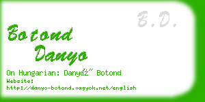 botond danyo business card